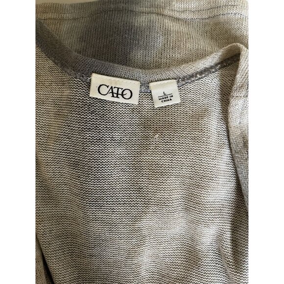 CATO Size Large Tan Ombre Open Cardigan Sweater - Picture 9 of 9